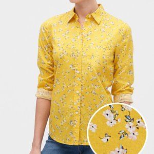 NWT Gap women's shirt yellow with flowers XS